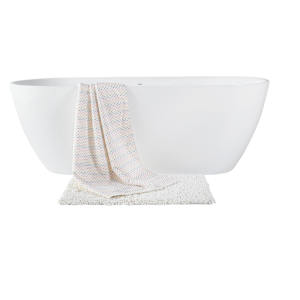 TASSILI SUPRA Ungava Freestanding Bathtub Central Drain 66 in. x 29 1/2 in.