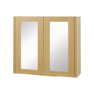 TASSILI Beatrice Medicine Cabinet Natural Finish with Mirror 29 1/2 in. x 25 9/16 in.