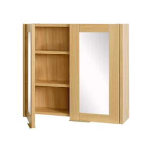 TASSILI Beatrice Medicine Cabinet Natural Finish with Mirror 29 1/2 in. x 25 9/16 in.