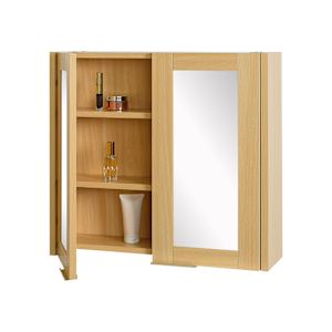 TASSILI Beatrice Medicine Cabinet Natural Finish with Mirror 29 1/2 in. x 25 9/16 in.