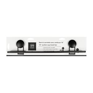 Suction Cup Towel Bar Black 18 in.