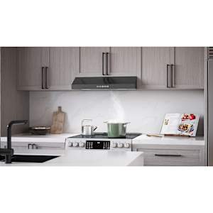 Hotte de cuisine Glacier GLA2, 30 po acier inoxydable noir 350 pi³/min