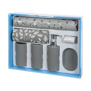 TASSILI Set of 7 Bathroom Accessory Grey