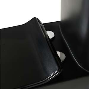Toilette monobloc à double chasse noire Restigouche 4 L/6 L
