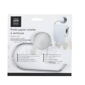 Suction Cup Toilet Holder Chrome