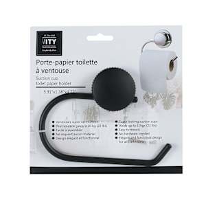 Suction Cup Toilet Holder Black