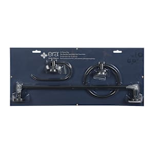 3-Piece Matte Black Bathroom Accessory Set