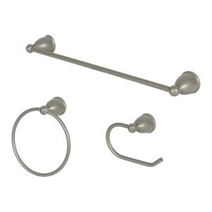 3-Piece Satin Nickel Bathroom Accessories Set