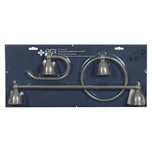 3-Piece Satin Nickel Bathroom Accessories Set