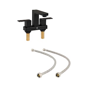 Robinet de lavabo 2 poignées Tolomeo noir TASSILI SUPRA 