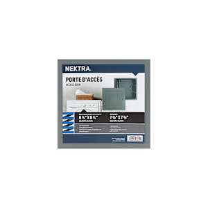 NEKTRA Galvanised Steel Access Door 6 1/4 in. x 6 1/4 in. Grey