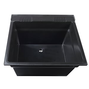 Cuve de lavage noire avec robinet