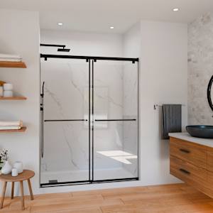 AquaMura Glacier Shower Wall 78 in x 36 in