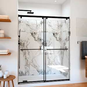 AquaMura Champagne Shower Wall 78 in x 36 in