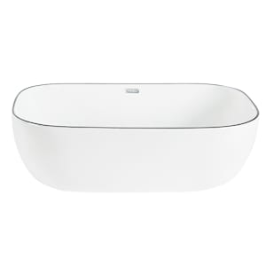 TASSILI SUPRA Alba Rectangular Porcelain Wash Basin White 18 in. x 12 5/8 in.