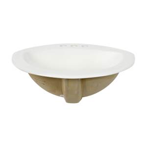 Lavabo ovale en porcelaine Corano 20 3/4 po x 17 po