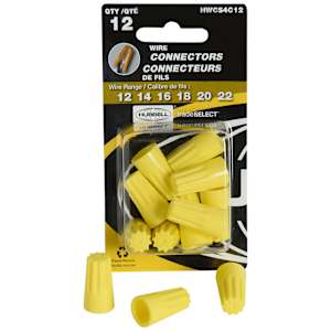 Wire Connectors Pkg/12 Yellow