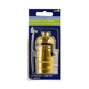 Douille de lampe à bouton poussoir