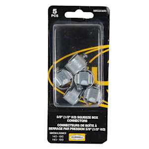HUBBEL Snap-in Outlet Box Connector 3/8 in Pkg/5