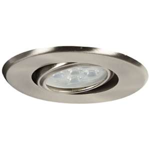 Light Recessed LED Set 3 in. Pkg/4 Brushed Nickel