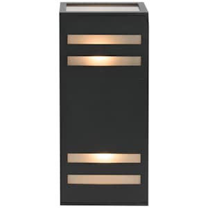 May 2-Light Outdoor Wall Mount Black