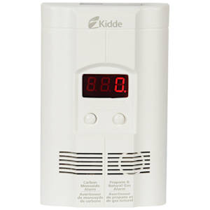 Avertisseur de gaz 3 en 1 branché avec pile de secours 9 V