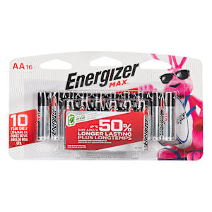 Energizer Max AA Batteries Pkg/16