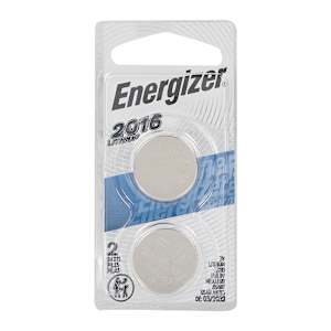 Energizer 2016 Batteries 3 V Pkg/2