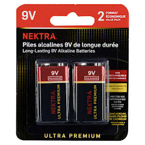 Piles Alcalines Ultra Premium 9 V Pqt/2 NEKTRA