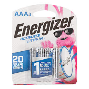 Energizer Ultimate Lithium AAA Batteries Pkg/4