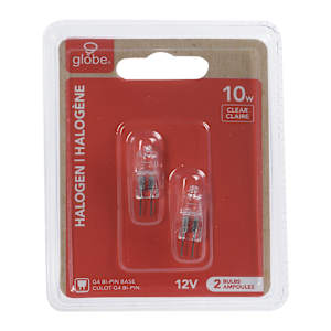 T3 Halogen Light Bulbs 10 W Pkg/2