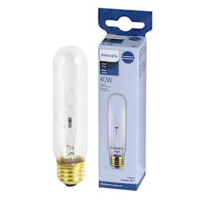 T10 Incandescent Tube Bulb, 40 W