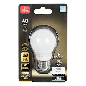 A15 Warm Light LED Light Bulb 5.5 W