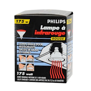 Lampe à infrarouge PAR38 rouge 175 W