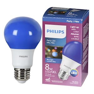 Ampoule DEL A19, 8 W bleu