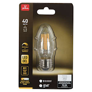 Ampoule DEL B11, 4,5 W blanc chaud