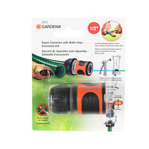 GARDENA Aquastop Hose Connector - 1/2 in.