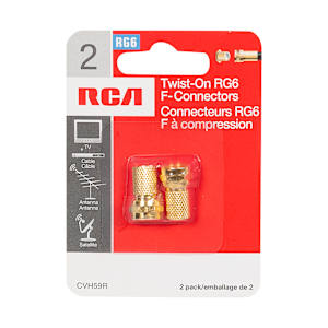 Screw-On F Coaxial Connectors Pkg/2