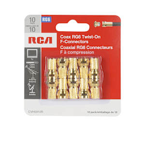 Screw-On «F» Coaxial Connectors Pkg/10