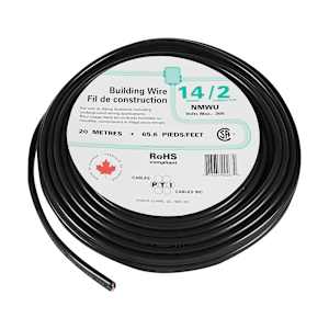 Exterior Electrical Wire NMWU 14/2 Black 20 m