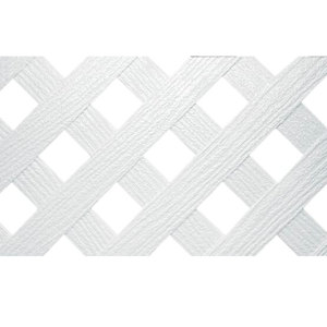 White PVC Privacy Lattice 4 ft. x 8 ft.