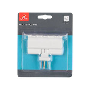 3-Outlet Wall swivel Adapter White