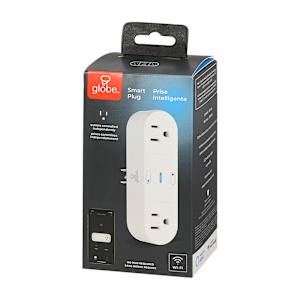 2-Outlet Smart Wall Adapter White