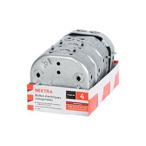 Boîtes électriques octogonales 1 1/2 po Pqt/4 NEKTRA