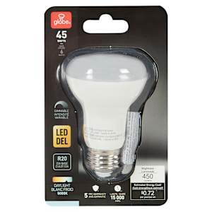 Ampoule DEL R20 blanc froid 6 W
