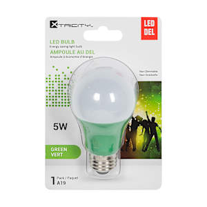 Ampoule DEL A19 vert 6 W