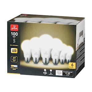 A19 LED Light Bulb Warm White 14 W Pkg/6
