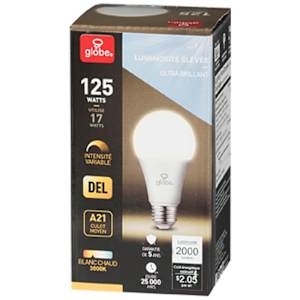 Ampoule DEL A21 blanc chaud 17 W