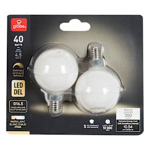 LED G16.5 Light Bulbs Pkg/2