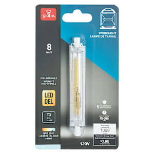 Ampoule DEL T3, 118 mm blanc froid 8 W